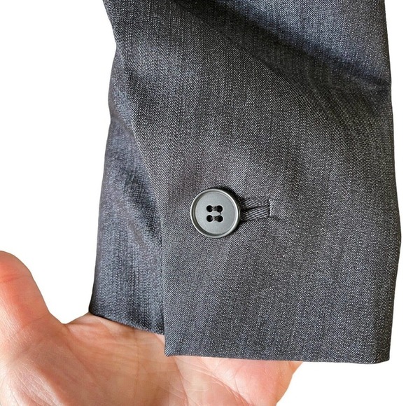 Anne Klein Women's Career Suit Blazer Jacket Charcoal Gray Lined Size 14W EUC - Picture 7 of 11